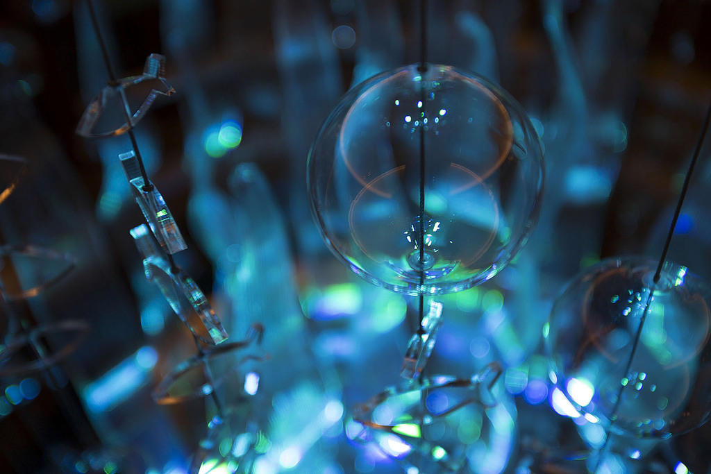 Glass centerpiece