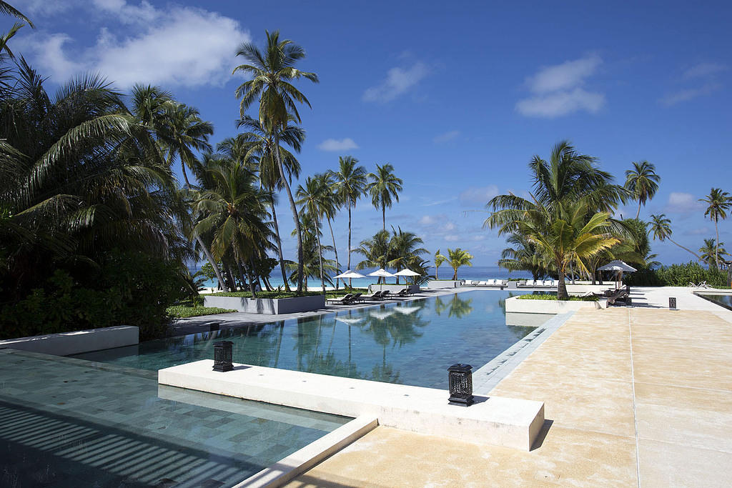 Pool view from the bar