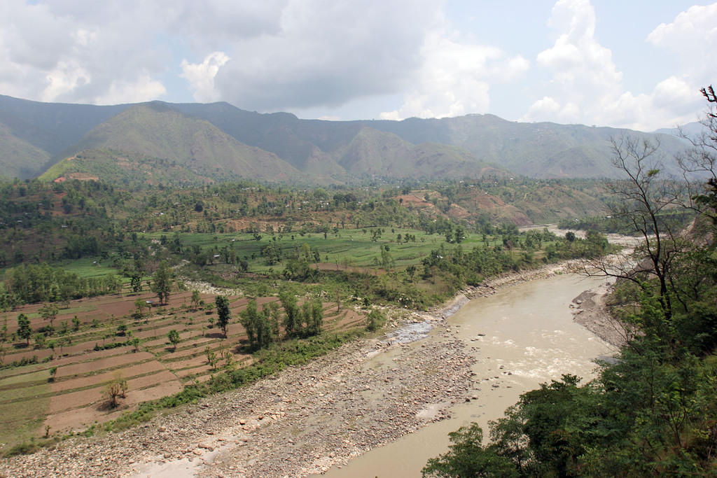 Valley of farmland