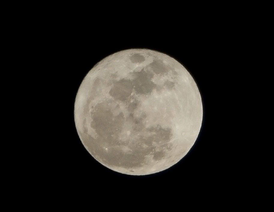 The moon on March 19, 2011 in D.C. was particularly large (not that there's any scale here, unfortunately).