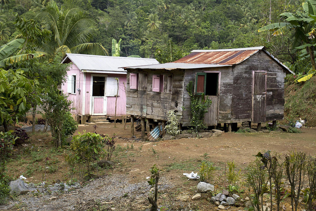 Carib housing in Carib Territory, Dominica