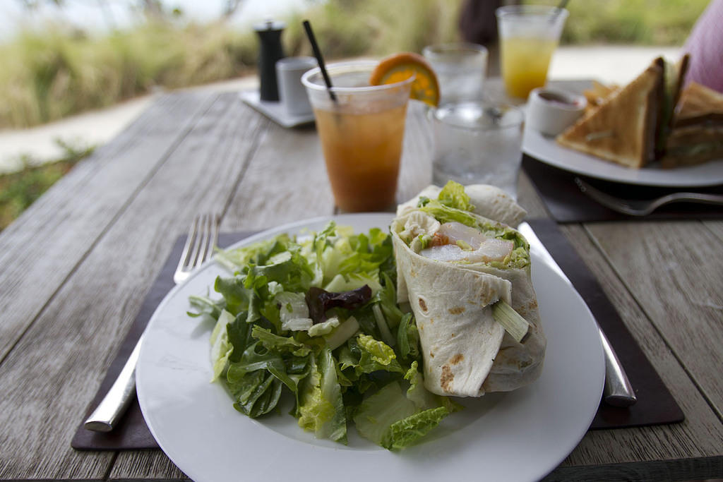 Shrimp wrap at the W
