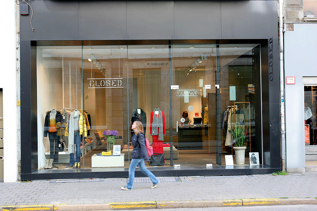 A store named "CLOSED," Antwerp