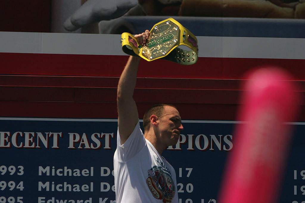 Joey Chestnut, reigning champion