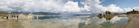 Lake Mono panorama at Navy Beach, with tourists