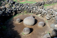 Te Pito Kura, the bellybutton of the world.  A strange, round magnetic stone.