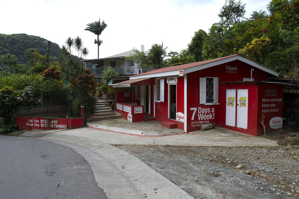 Miranda's restaurant in the rainforest in Dominica (near Pont Casse?).