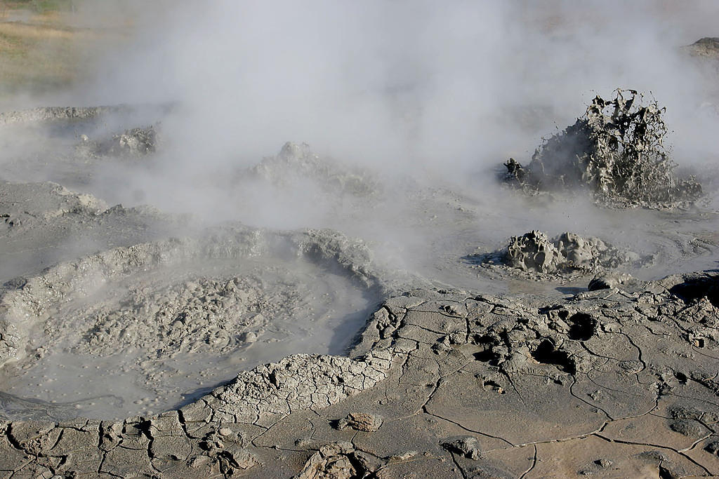 Mudpots in Hveragerði's steam valley