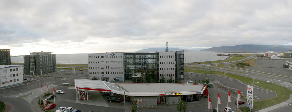 Our hotel's ocean view in Reykjavik