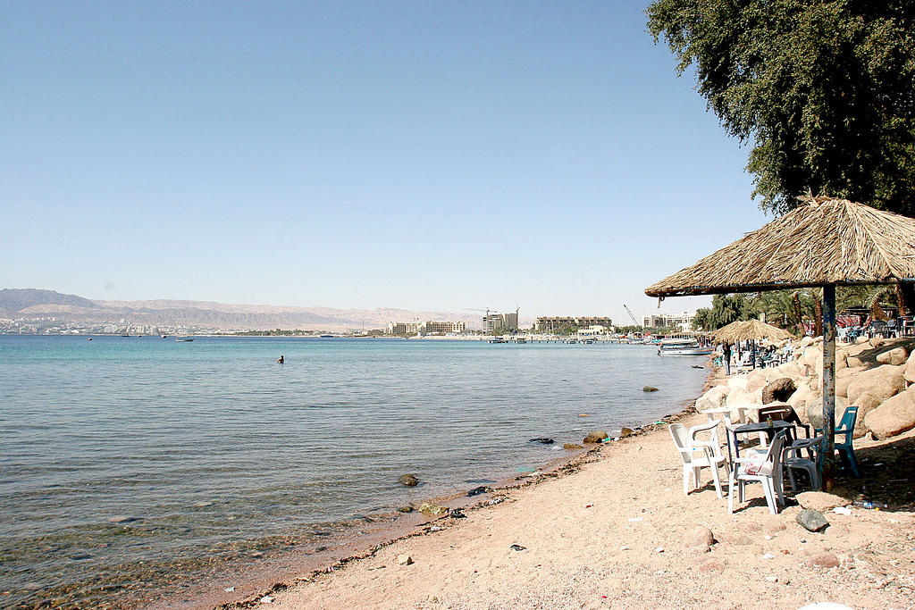 Gulf of Aqaba; Egypt in the background