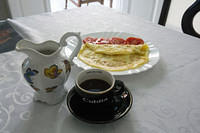 Coffee and omelete