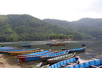 Canoes in Pokhara.