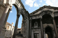 Diocletian's palace in Split, with intact Sphinx