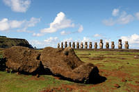 Fallen moai at Ahu Tongakiri.