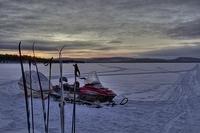 HDR Snowmobiling on Lake Inari
