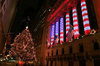 New York Stock Exchange at Christmas 2008